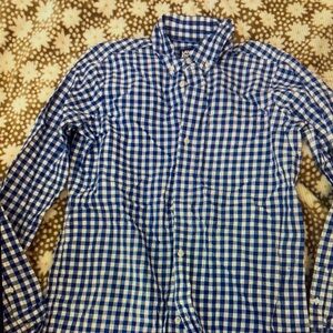 H&M Blue and White Checkered Casual Shirt